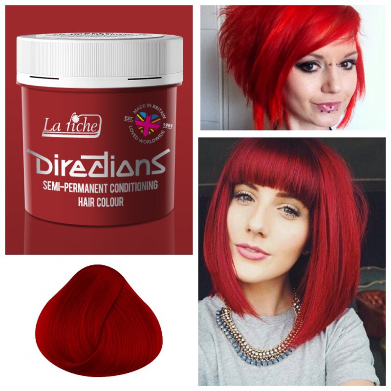 Красная краска для волос Pillarbox Red - Directions